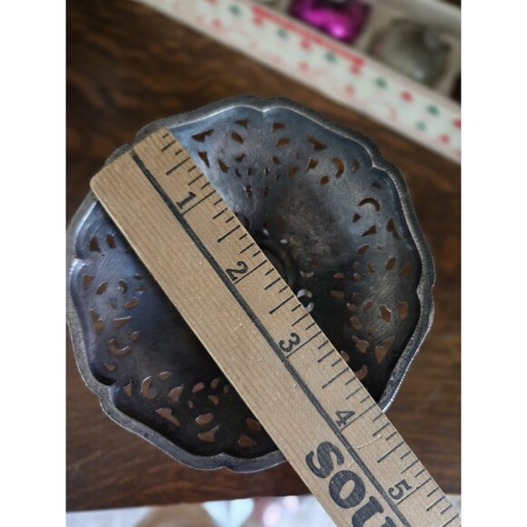 Vintage Filagree Silver Plate candle holder Stick patent No 72883 Hallmark - Picture 8 of 11